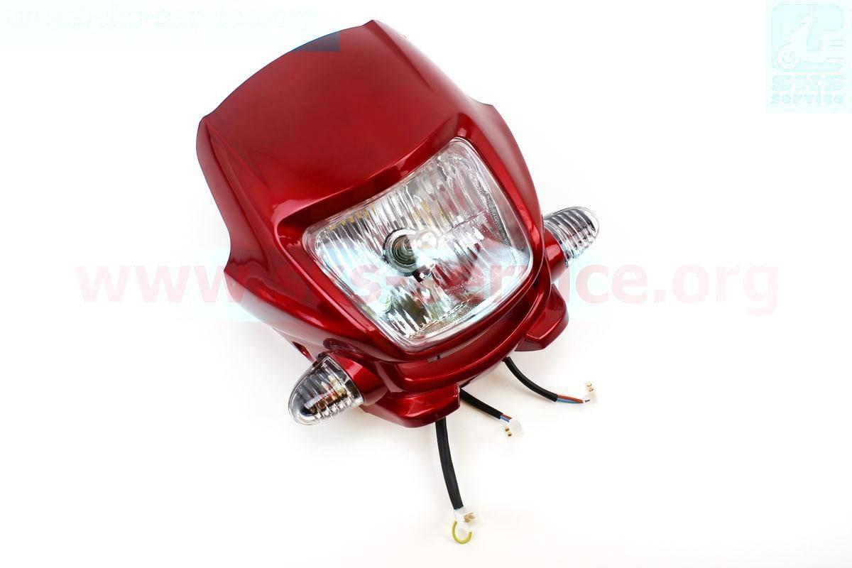 

Пластик+фара+повороты в сборе TUNING, КРАСНЫЙ (319208)