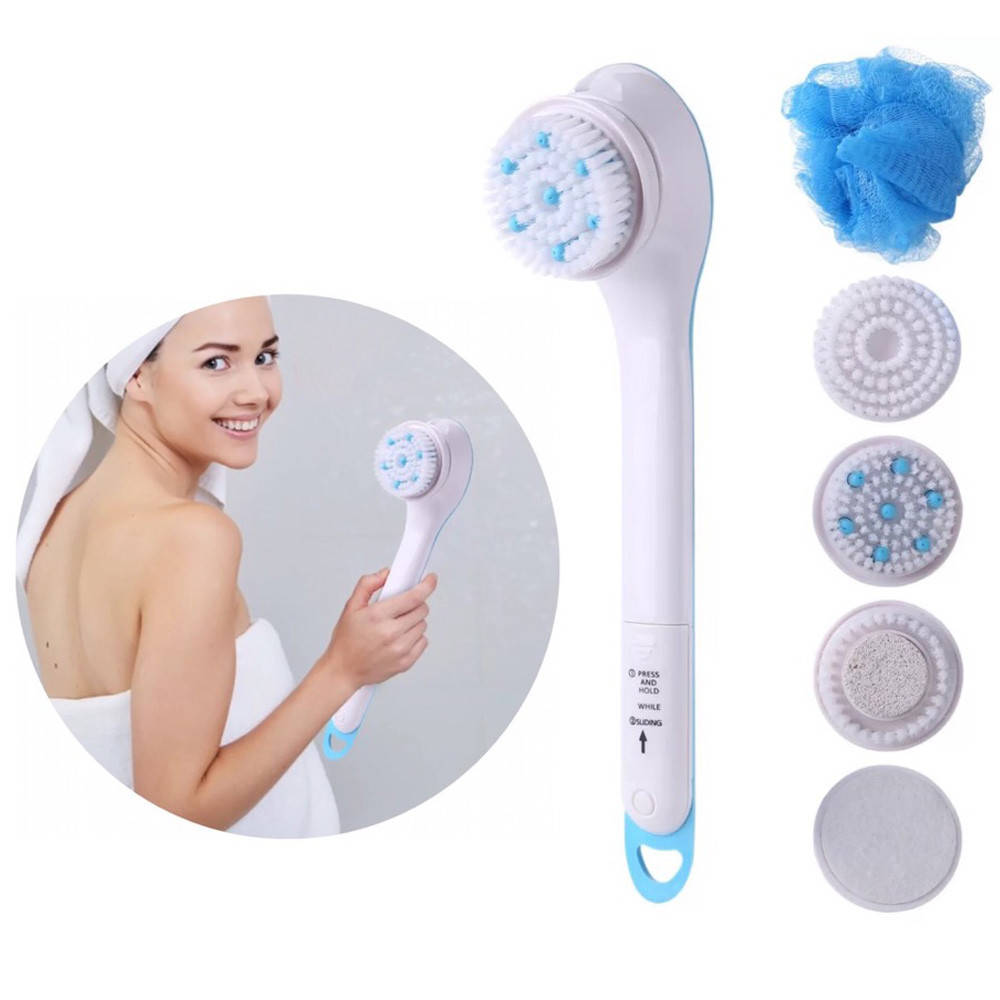 

Массажная щетка для душа SPIN SPA DY-522 / Электрическая vногофункциональная щетка 5 в 1, Белый