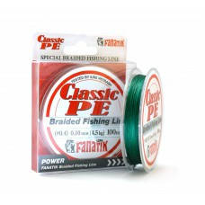 

Шнур Fanatik Classic PE 0.10 100 метров, Зелёный