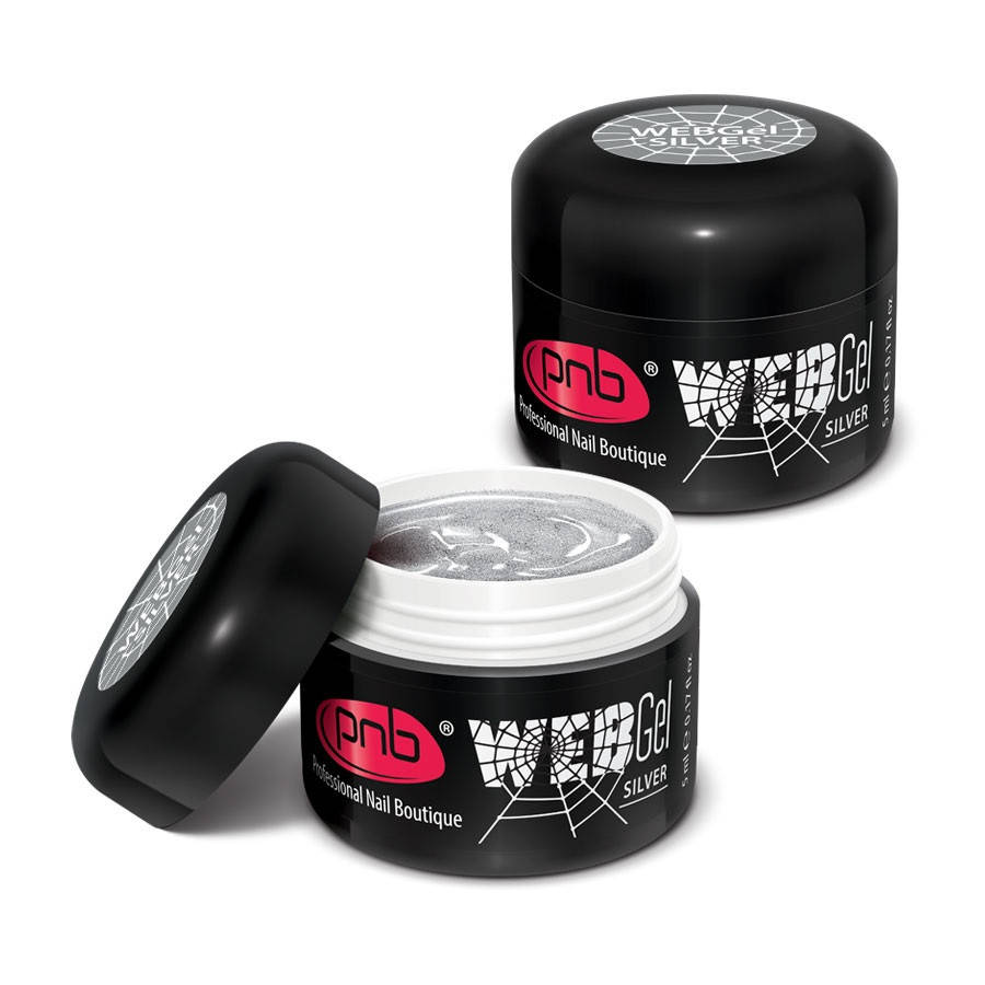 

Гель-паутинка серебро PNB / UV/LED WebGel Silver, 5 ml