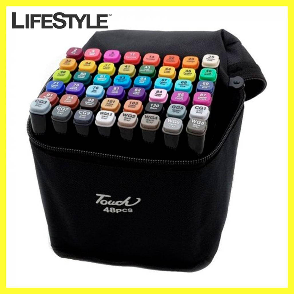 

Набор двусторонних маркеров Thiscolor 48шт / Скетч маркеры для рисования, Черный