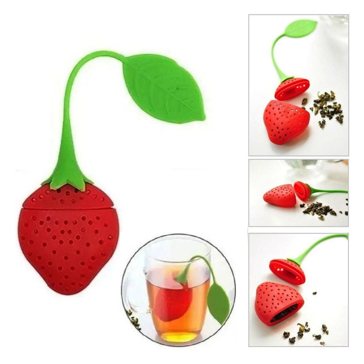 

Ситечко для заваривания чая SilliconGoods силиконовое Клубничка