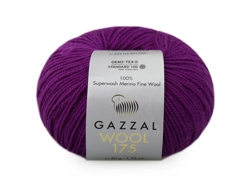 

Gazzal Wool 175, Фиолетовый №334