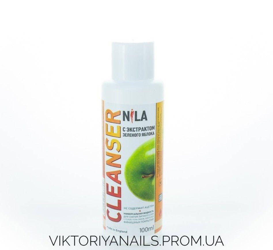 

Nila Cleanser, средство для снятия липкого (дисперсионного) слоя, зелёное яблоко, 100мл