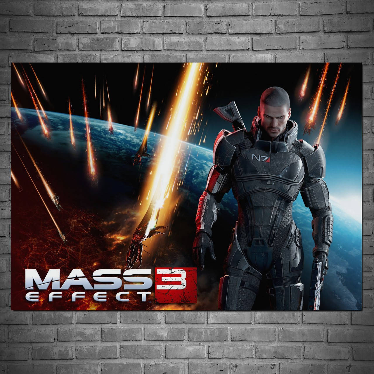 

Плакат "Масс Эффект, Шепард на фоне атакуемой Земли, Mass Effect" (артикул 3647) 30, Полуглянец, 42