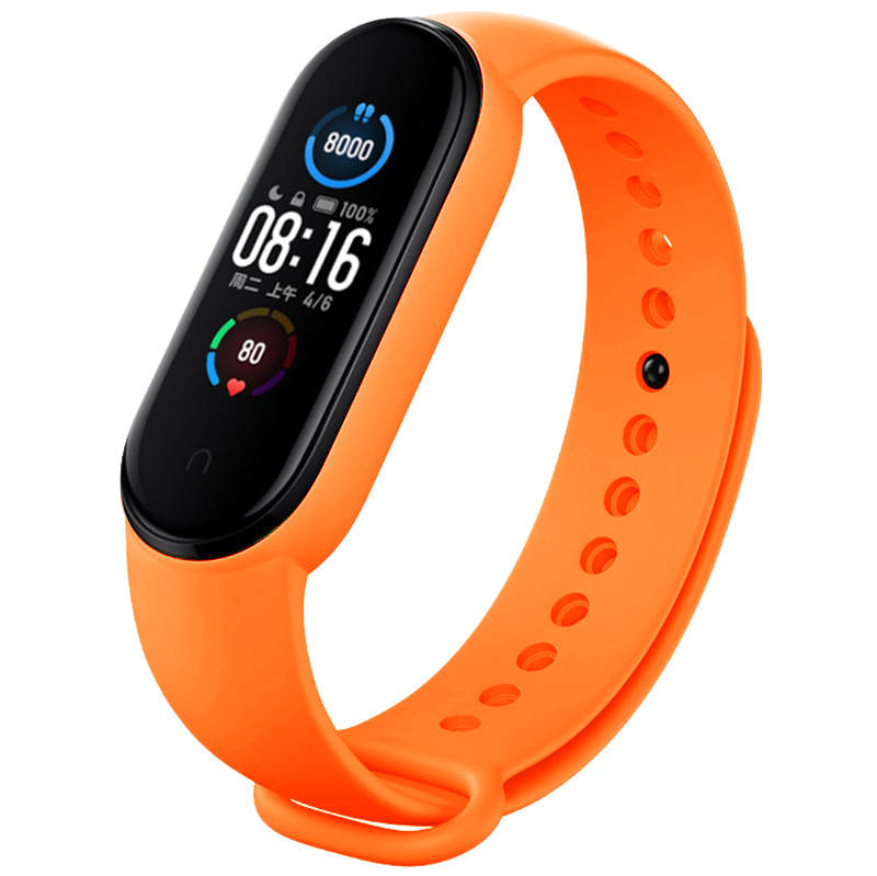 

Mi band 5 6 ремешок ми бенд 6 5 силиконовый Оранжевый