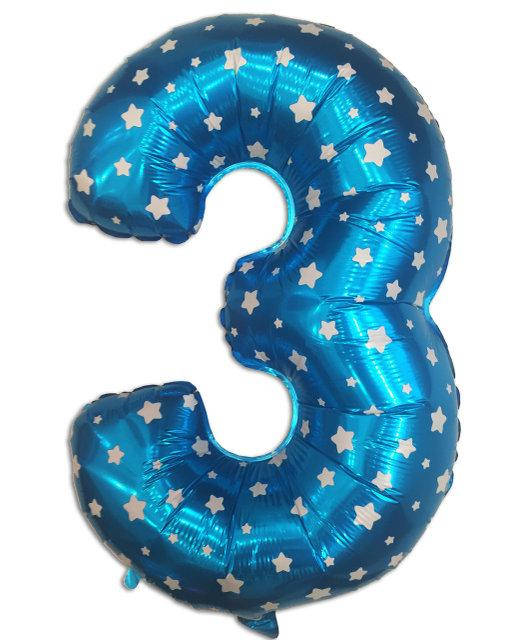 

Фольгована куля цифра "3". Колір: Блакитний. Розмір: 14" (35см). Вир-во: Китай., Голубой