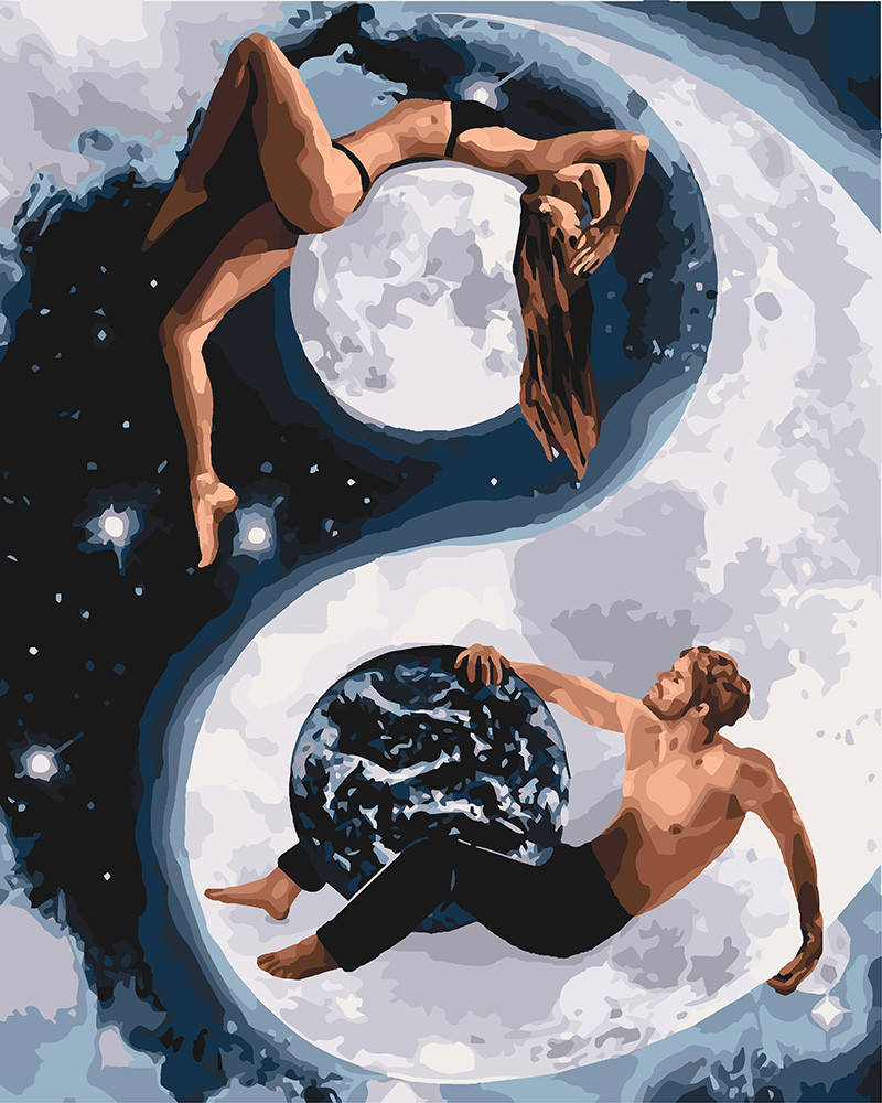 

Картины по номерам - Инь и Ян КНО4620