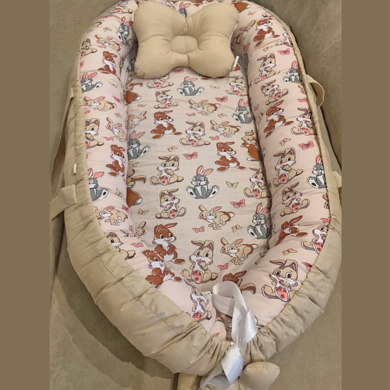 

Кокон-гнездышко для новорожденных (6 размеров) Средний