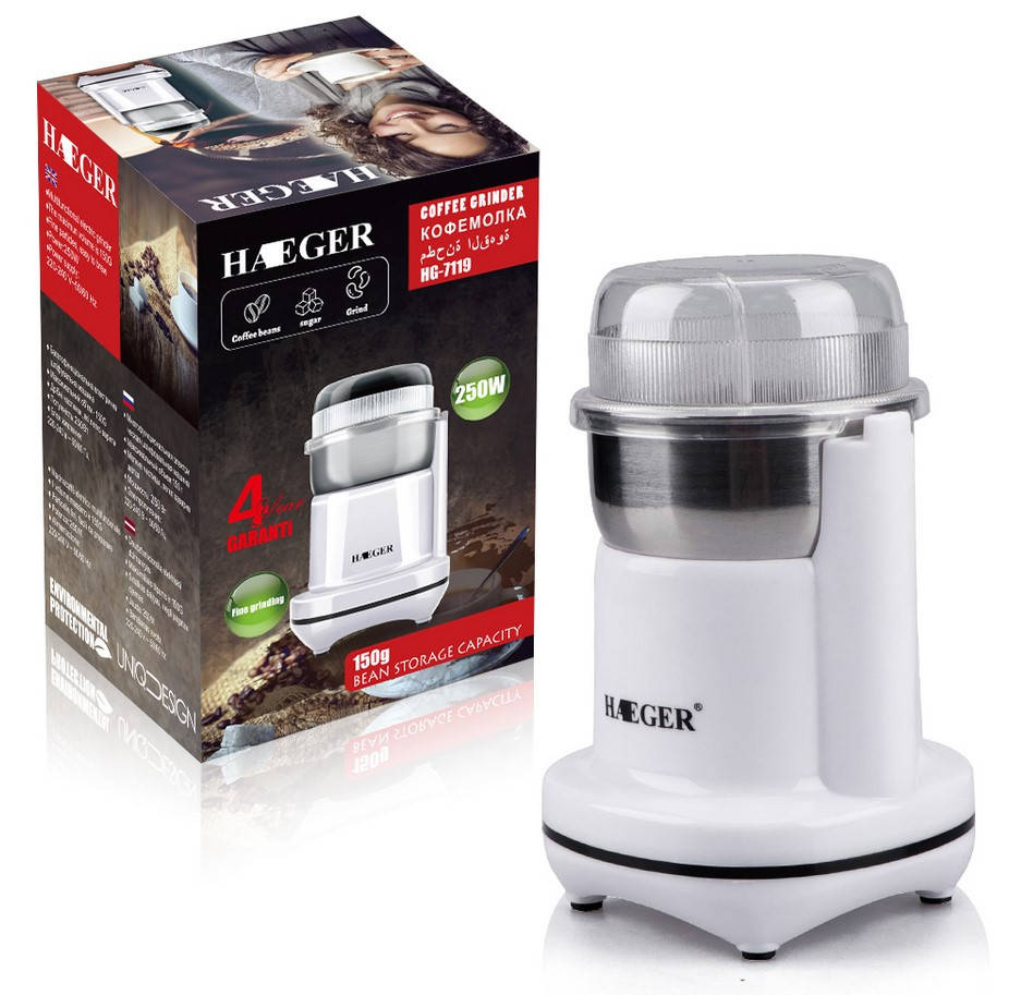 

Кофемолка электрическая Haeger HG-7119 250 Вт | Измельчитель для кофе