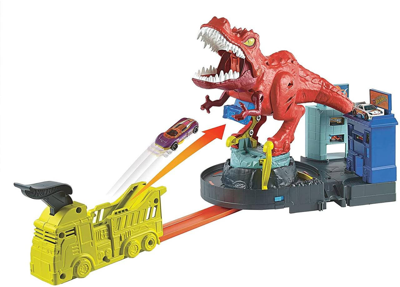 

Трек Хот Вилс Голодный динозавр Hot Wheels City T-Rex Rampage
