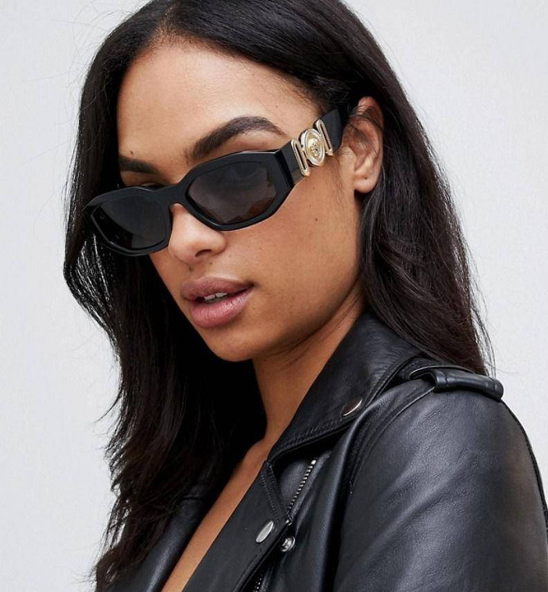 

Женские солнцезащитные очки черные шестиугольные, Черный