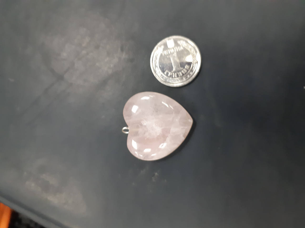 

Кулон "Сердце" Розовый кварц