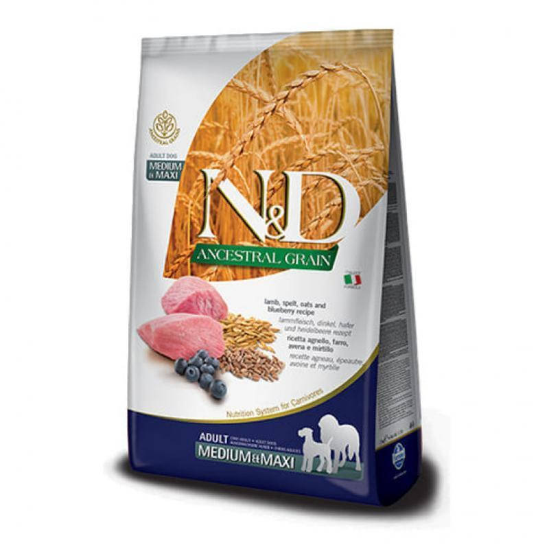 

Farmina N&D Low Grain Dog Lamb & Blueberry Adult Medium&Maxi 12 кг - Низкозерновой сухой корм для собак