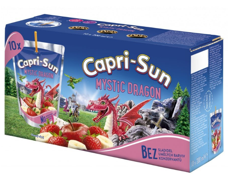 

Capri Sun Mystic Dragon банан клубника яблоко 10 пакетов 200 мл Германия