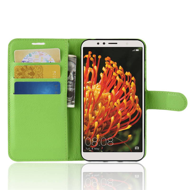 

Чехол книжка Lichee на Huawei Y6 2018 (9 цветов) салатовый