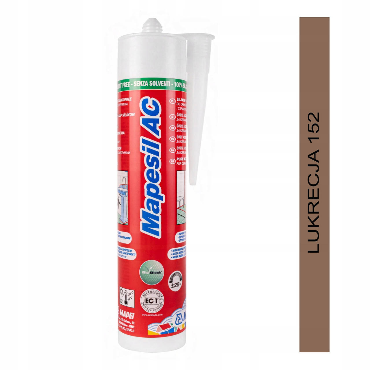 

Клей-герметик силіконовий Mapei Mapesil AC 310мл, 152 Лакриця
