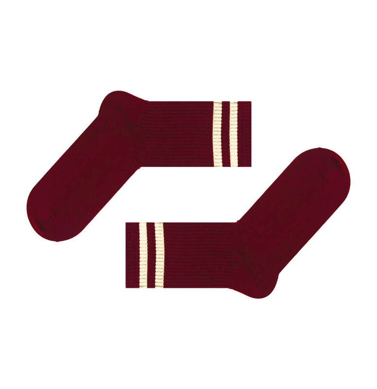 

Бордовые мужские носки с хаки полосками SOX