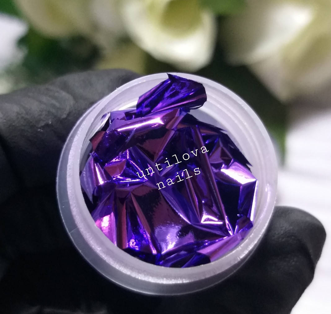 

Фольга поталь воздушная для дизайна ногтей, фиолет