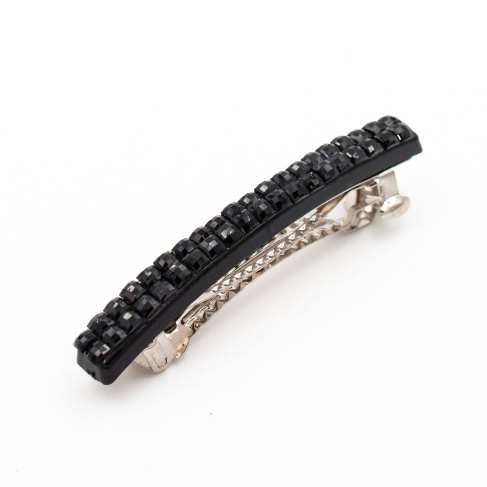 

Заколка-автомат пластик "Два ряда камней камни" (6 см)