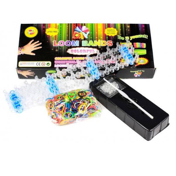 

Набор для плетения из резинок Loom изготовление браслетов с крючком 600 шт