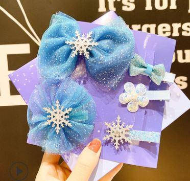 

Набор голубых заколок Эльза холодное ледяное сердце - заколки Frozen в подарочной упаковке, Голубой