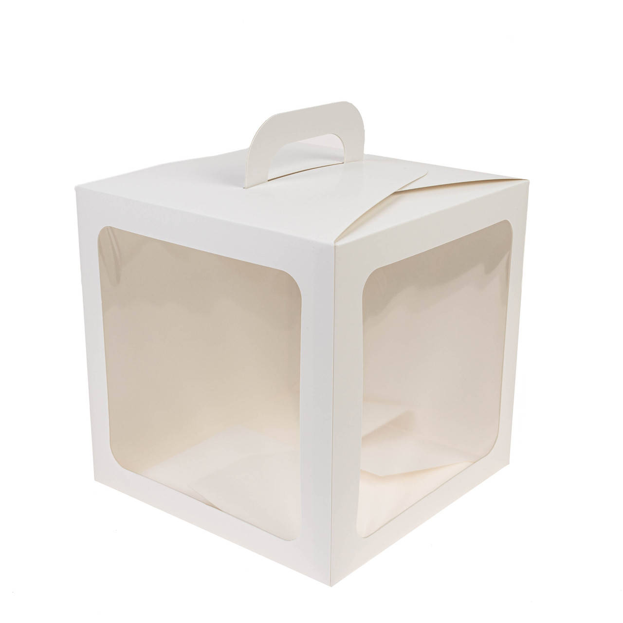 

Коробка для торта с окном 210*210*210, белая, Белый