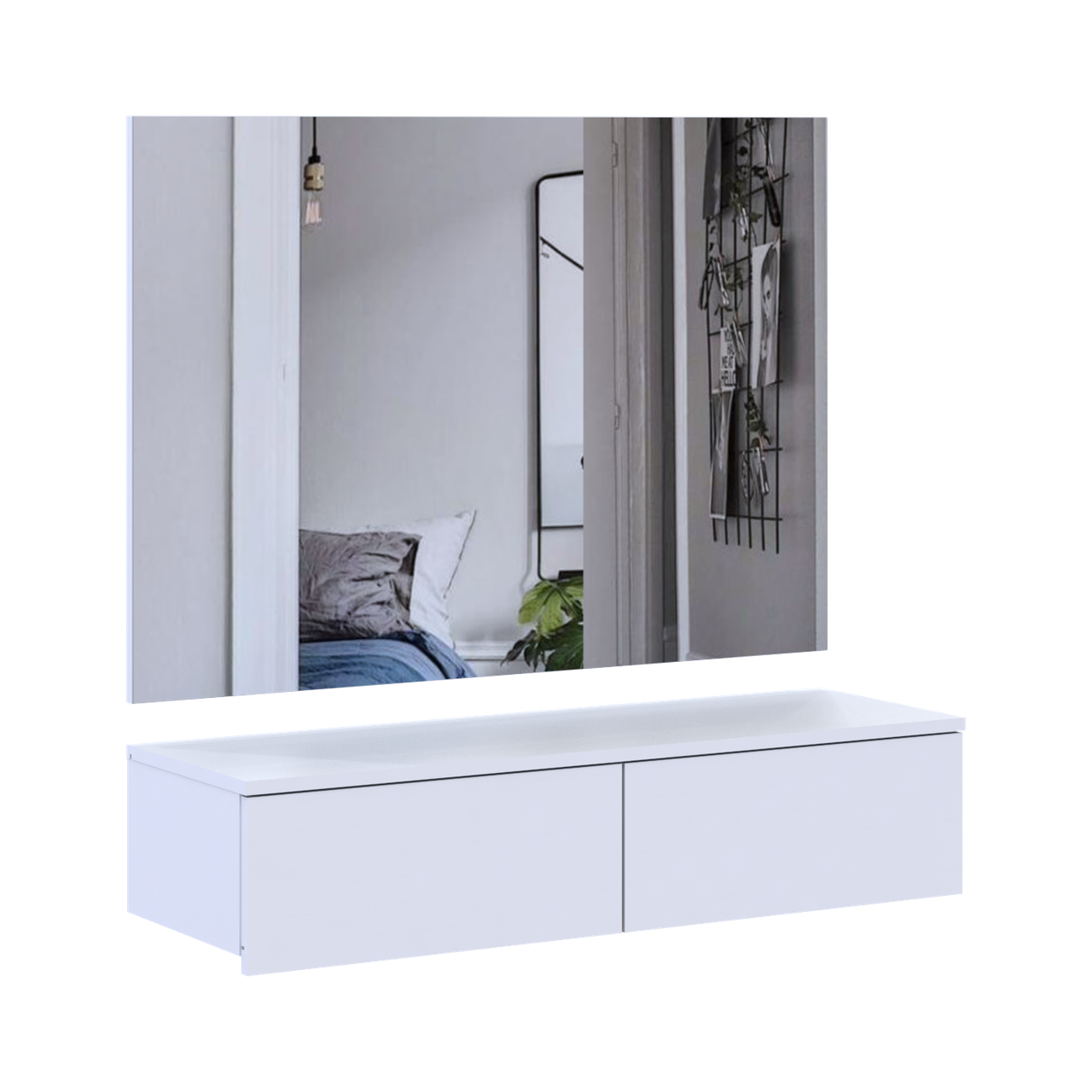 Комплект меблів Doros Левія + дзеркало Білий 100х32х100 (42005235) 3