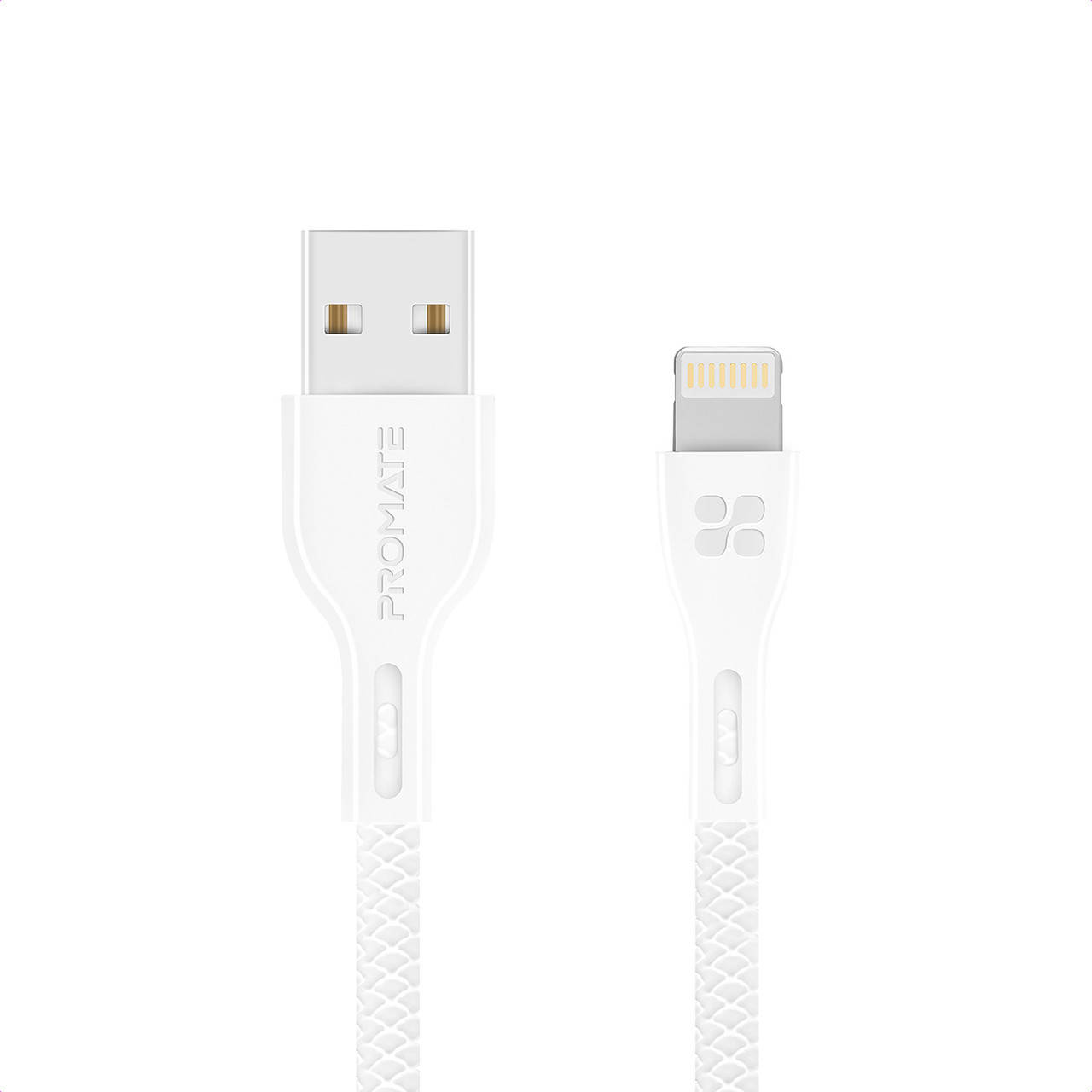 

Кабель Promate PowerBeam-i USB/Lightning 2А 1.2 м White, Белый