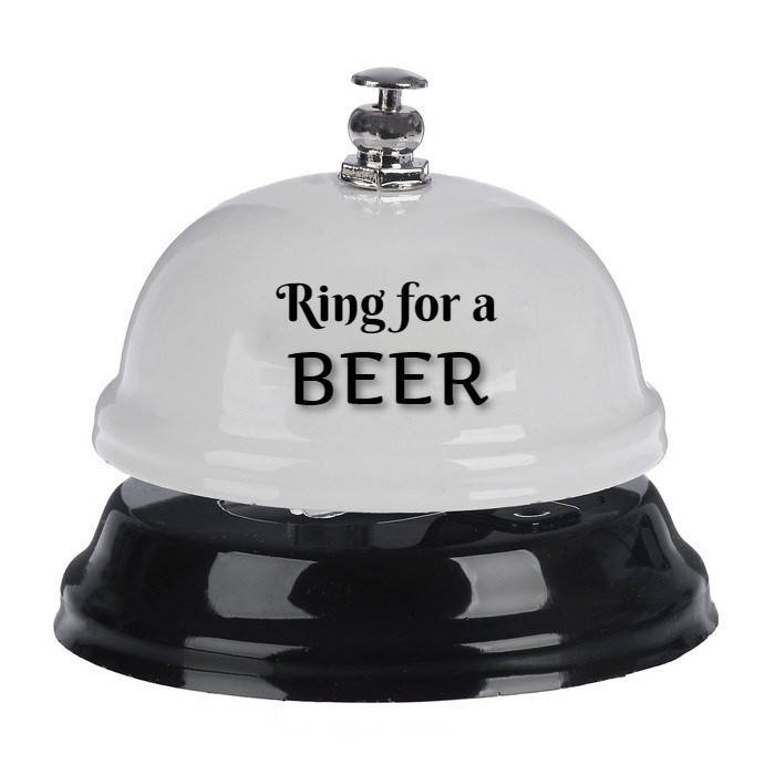 

Звонок Ring for a Beer 6235 8.5х5.5 см белый с черным