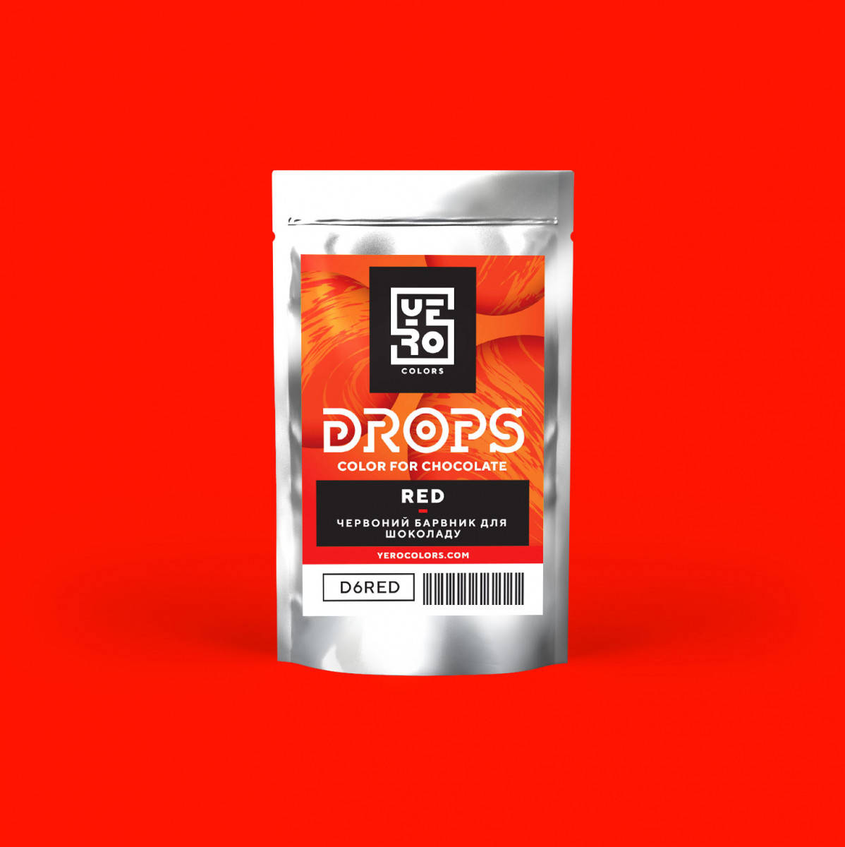 

Дропси для шоколаду в дропсах Червоний YERO , 6гр.