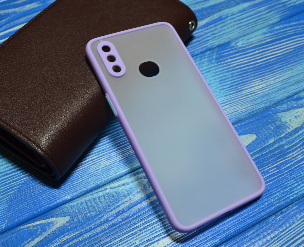 

Противоударный чехол c защитой камеры для Samsung A10s Фиалковый