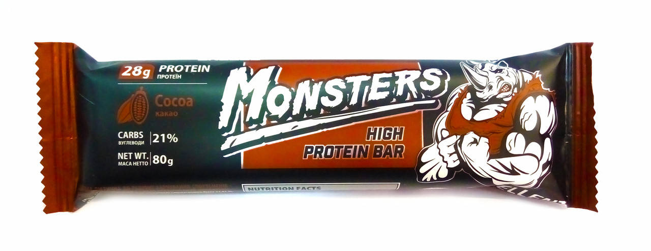 

Протеиновые батончики Monsters High Protein Bar какао 20х80 g