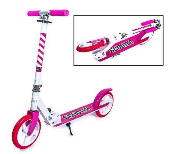 

Двухколесный складной металлический самокат Scale Sports Scooter 460. Розовый