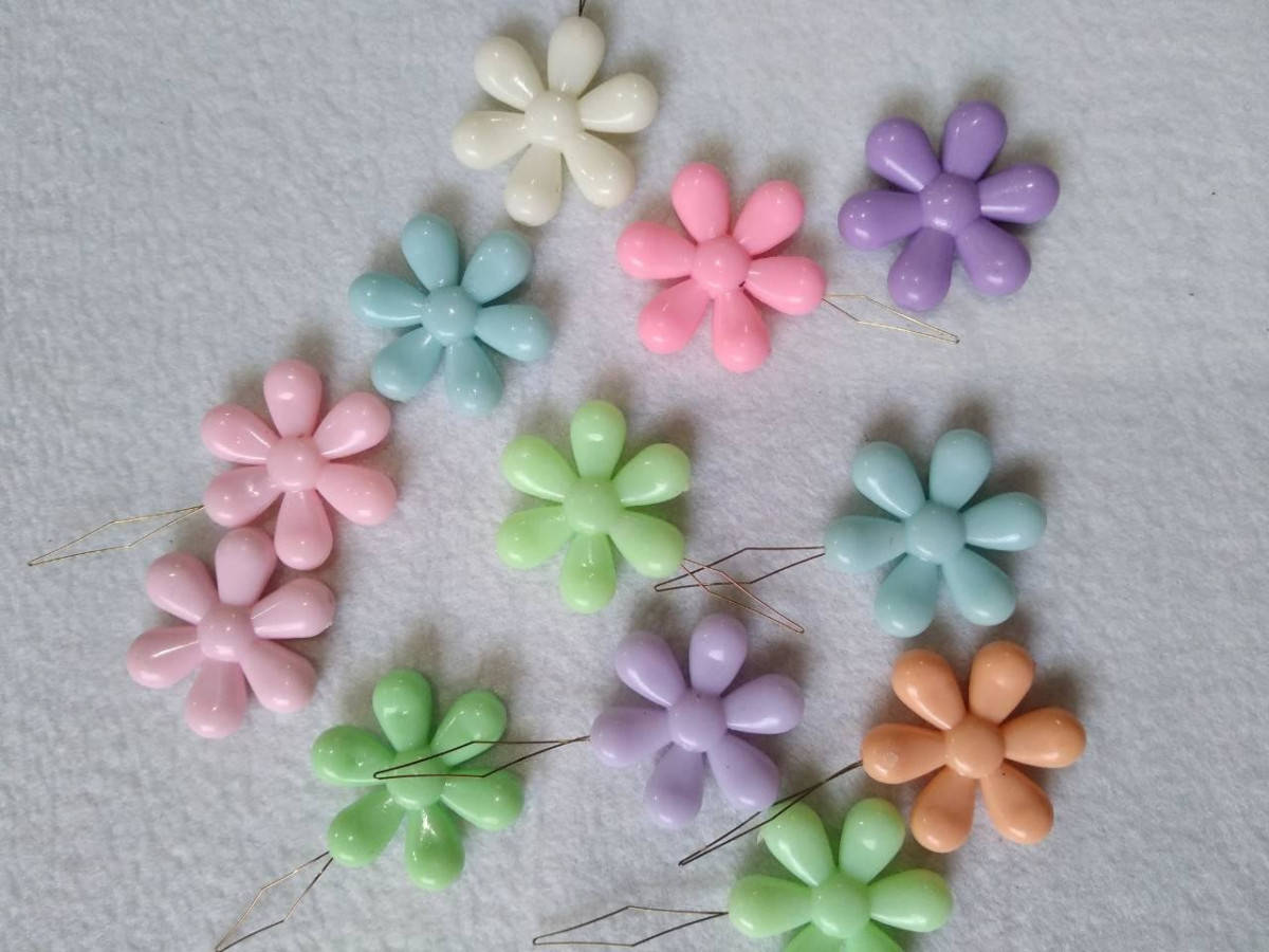 

Нитевдеватель с пластмассовым держателем в виде цветочка