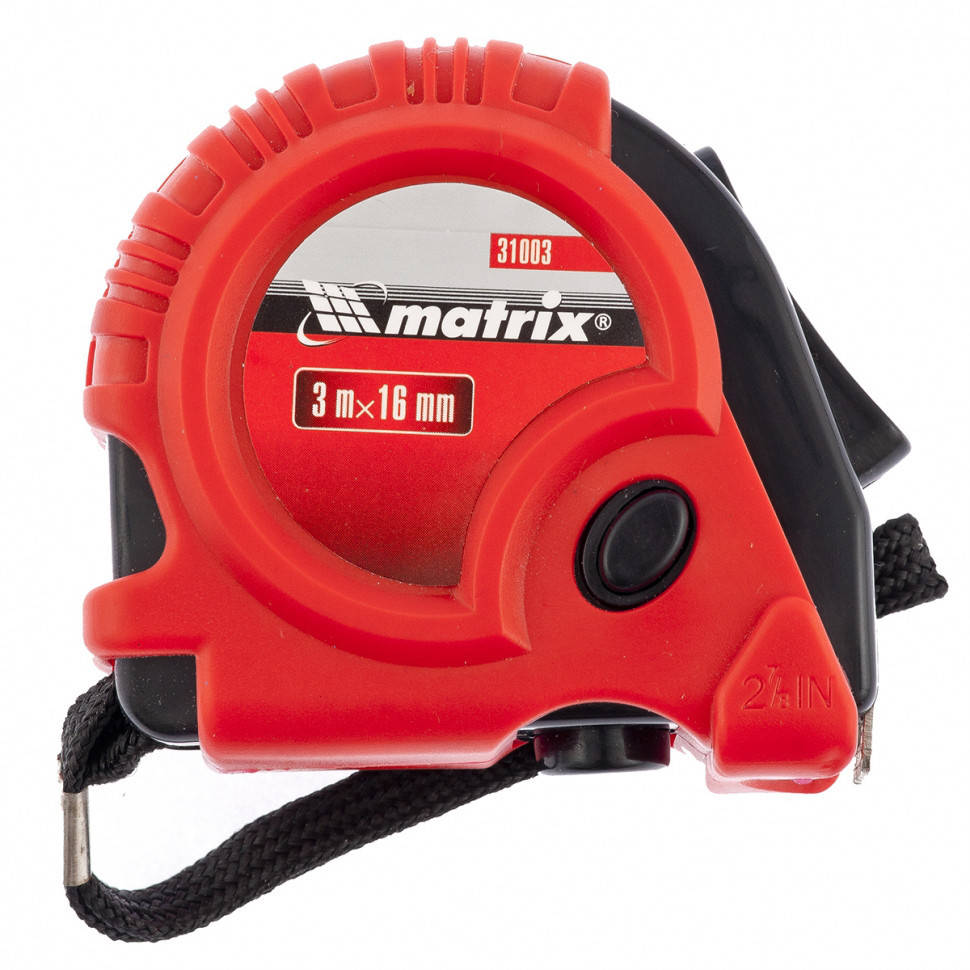 

Рулетка Rubber, 3 м х 16 мм, обрезиненный корпус MATRIX 310039