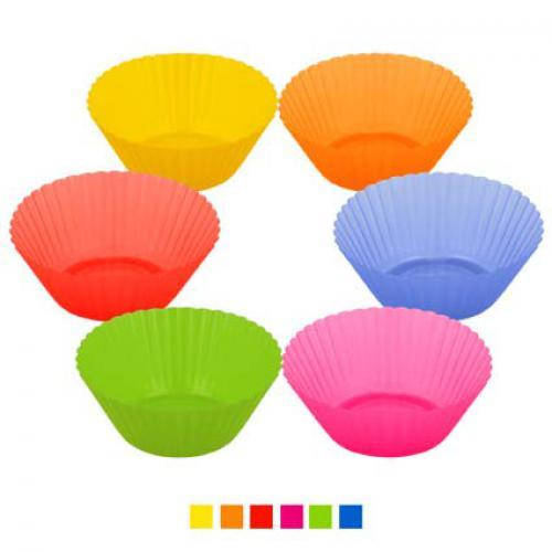 

Форма для выпечки (выпекания) кексов (кексница) силикон набор 12шт Stenson (HH-047), Разные цвета