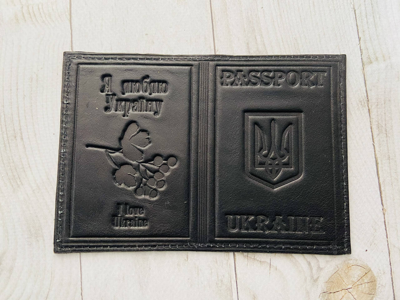 

Шкіряна обкладинка для ID паспорту, Коричневый