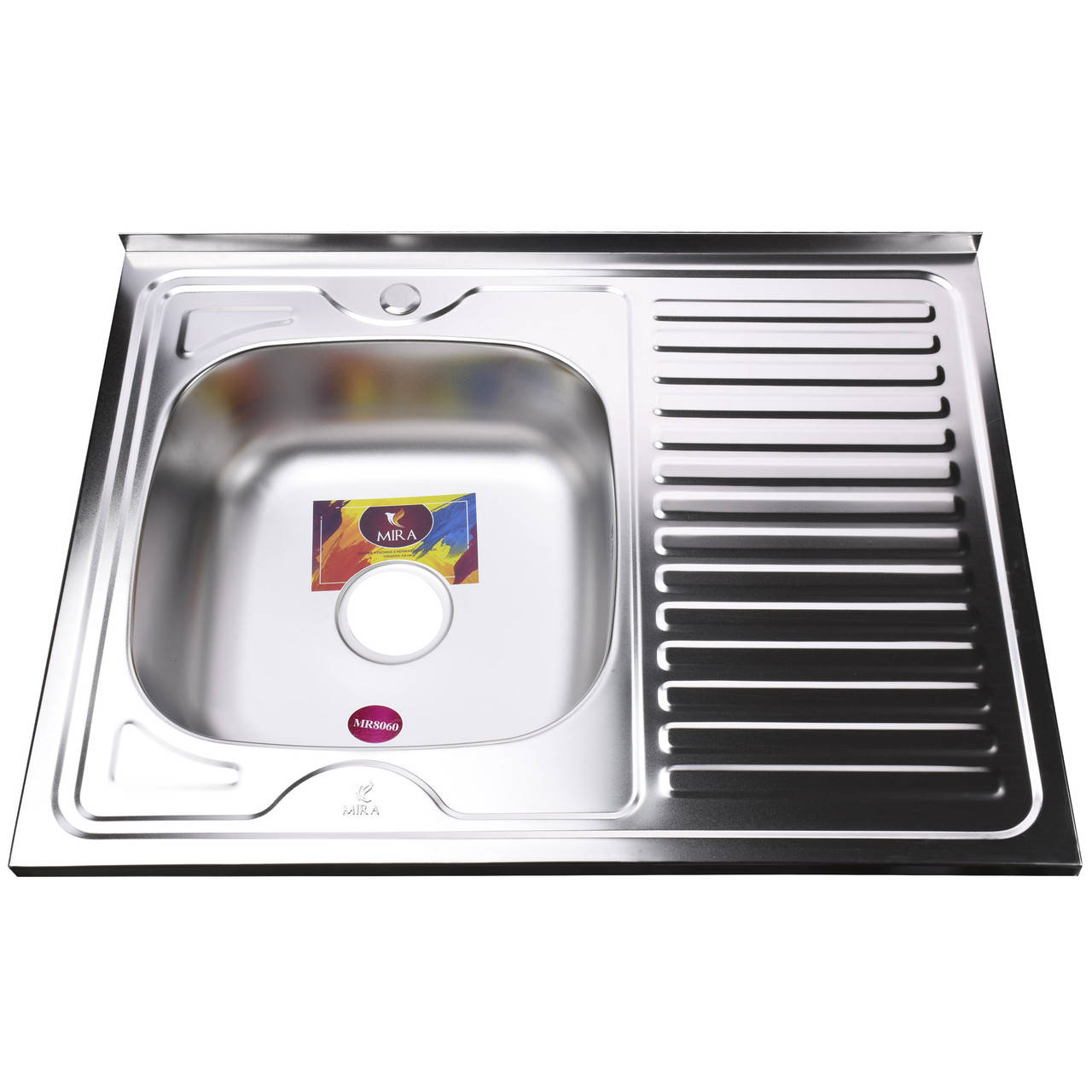 

Мойка кухонная Mira MR 8060 L E Satin Left накладная