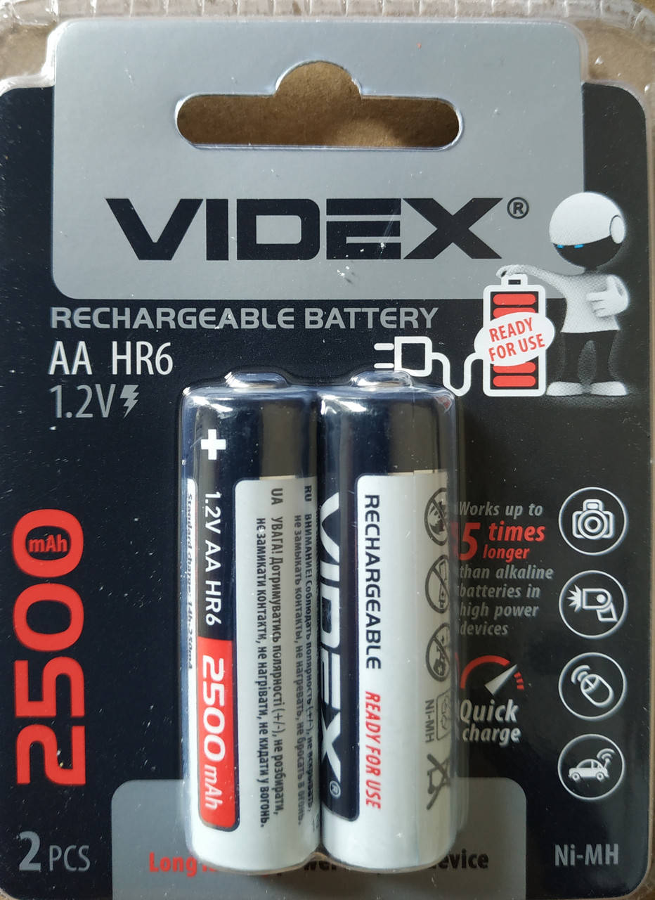 

Аккумуляторы Videx HR6/AA 2500mAh