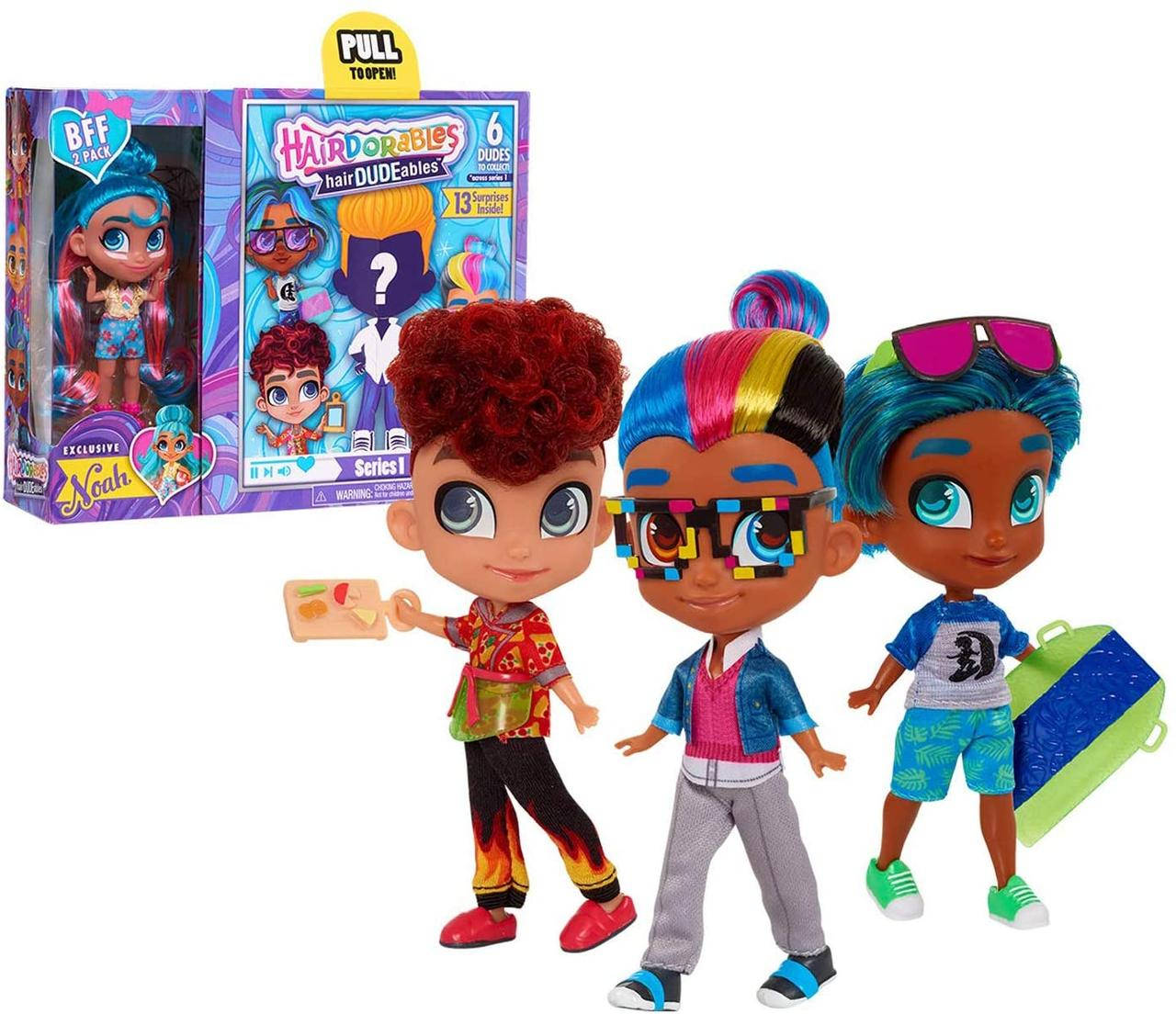 

Набор из 2х кукол дуэт Хейрдораблес Hairdorables DUDEables Collectible Dolls