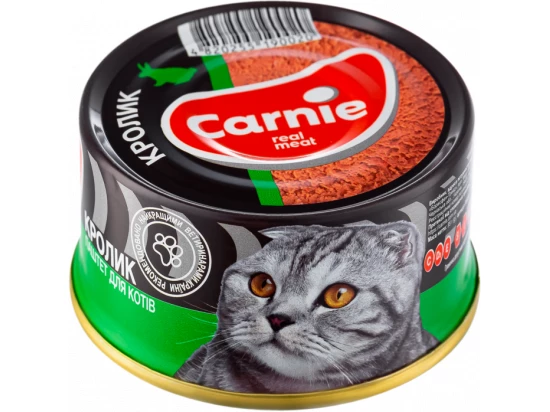 

Консервы Carnie (Карни) паштет мясной с кроликом для взрослых котов 95г