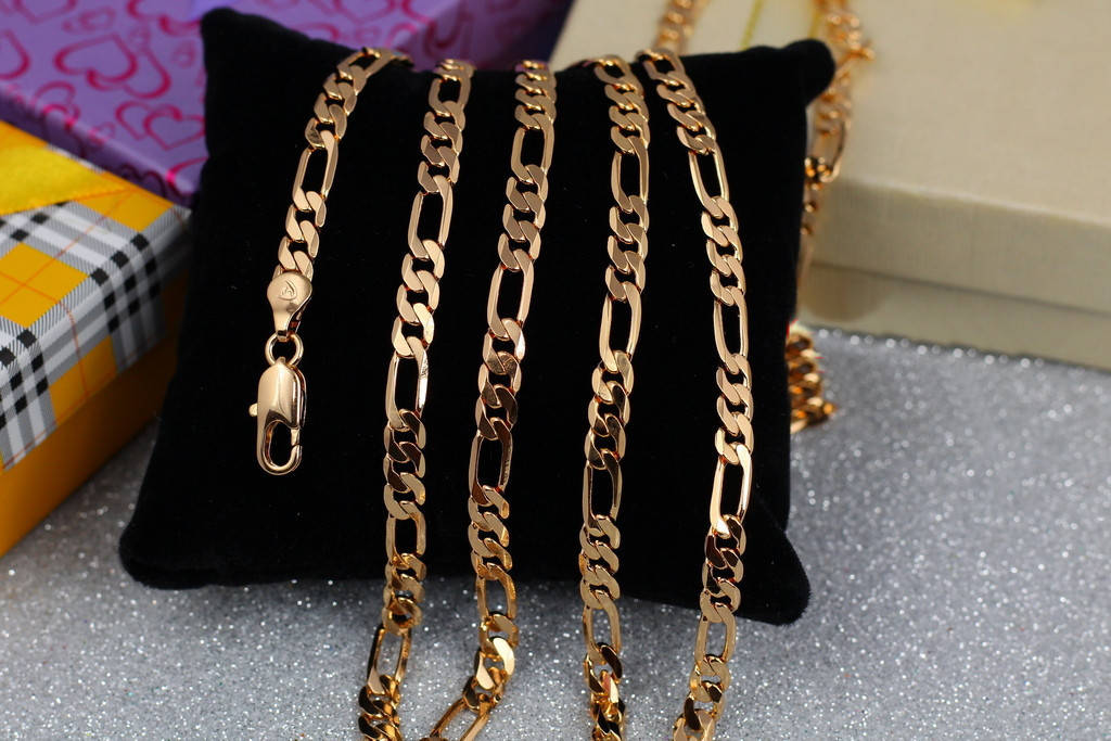 

Цепь Xuping Jewelry фигаро 50 см 4 мм золотистая