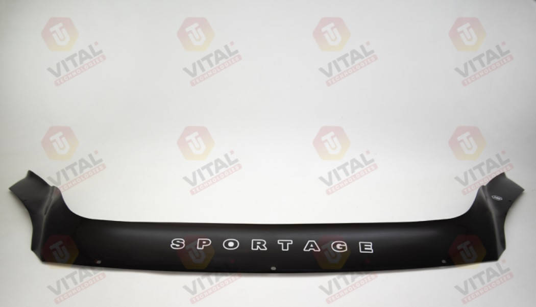 

Дефлектор капота VT52 (мухобойка) Kia Sportage 2 2004-2010 длинный, Vip Tuning, KA07