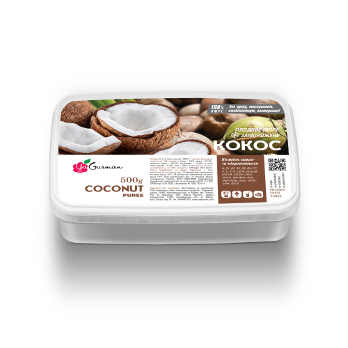 

Кокос пюре замороженное без сахара YA Gurman 500 г