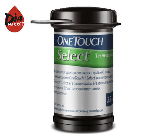 

Тест-полоски ВанТач Селект (OneTouch Select) - 25 шт.