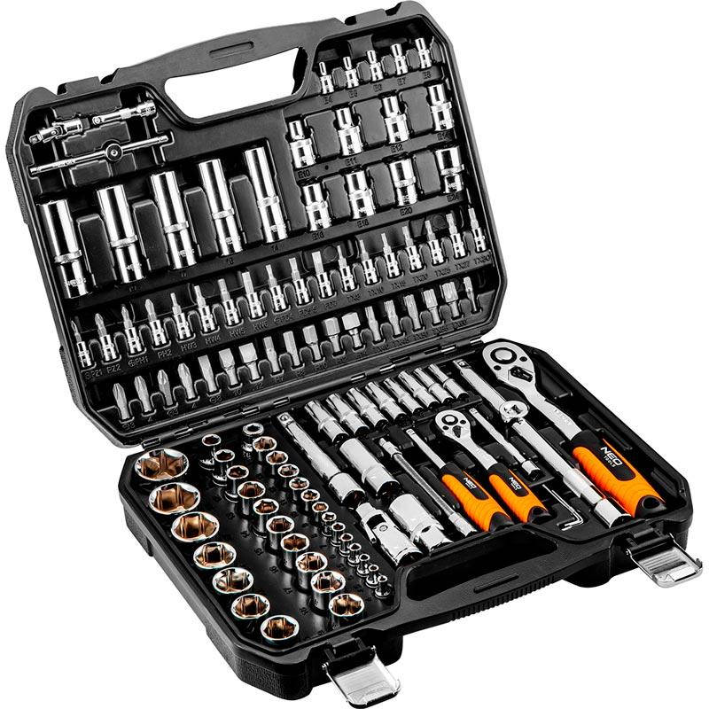 

Набор инструментов NEO 111 шт. Tools 1/4", 1/2" CrV