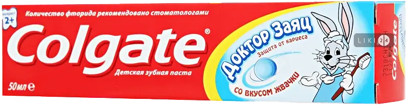 

Зубная паста Colgate Dr. Rabbit TP-Bubble Gum со вкусом жевательной резинки, 50 мл
