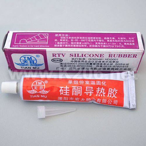 

ТЕРМОКЛЕЙ RTV Однокомпонентный серый силиконовый теплопроводный клей. Масса: 60 грамм.