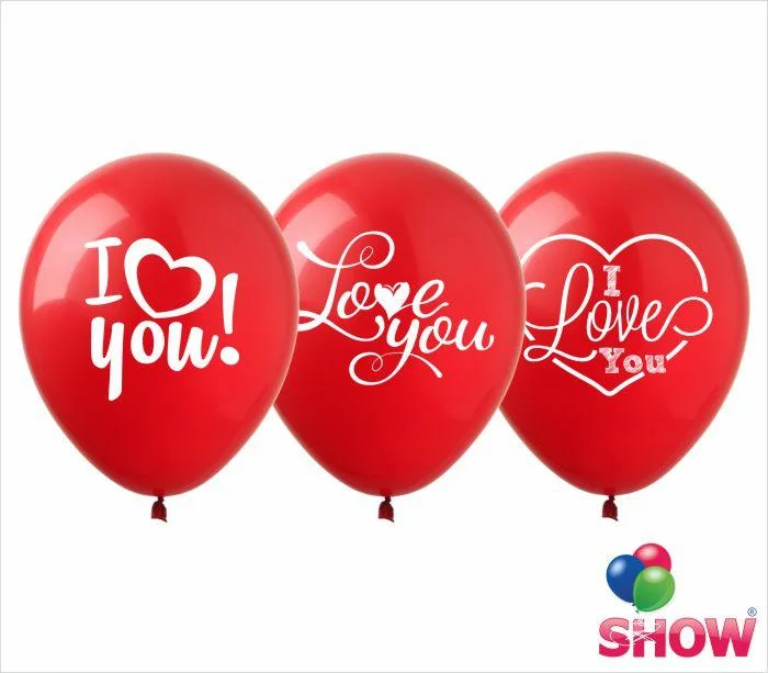 

Латексный шарик ArtShow 12"(30 см) I Love You, Персиковый
